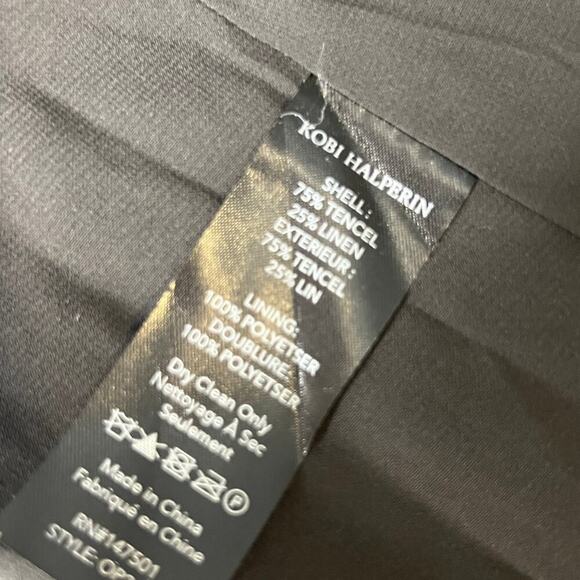 Kobi Halperin Black Lined Linen Blazer NWT- S - Picture 5 of 8